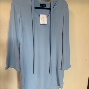 Topshop Light Blue Long Sleeve Dress